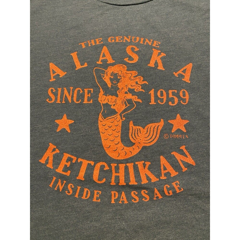 Alaska Ketchikan Inside Passage Mermaid Graphic Women’s T-shirt NWT Mermaidcore